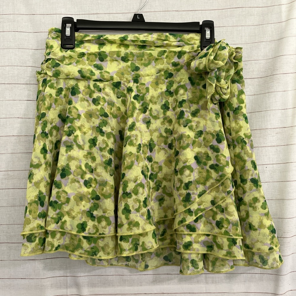 Aerie Floral Green Skirt